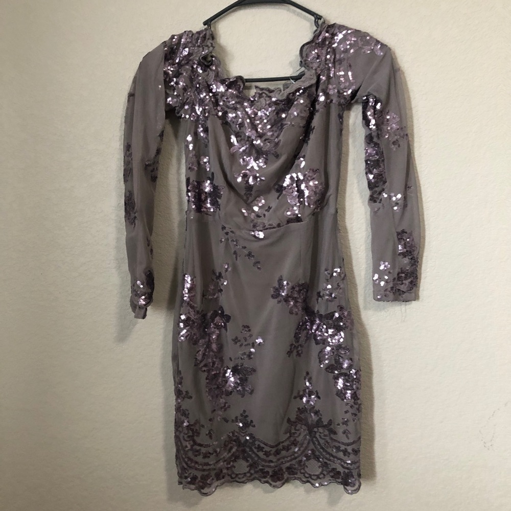 HOT MIAMI STYLES purple sequin dress